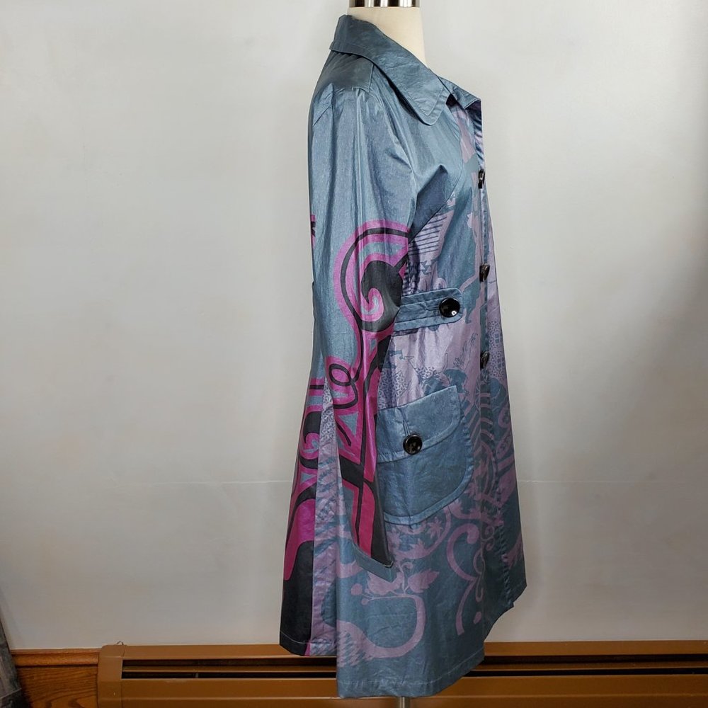 CUSTO BARCELONA Metallic Print Coat 8 EUC - Picture 2 of 8